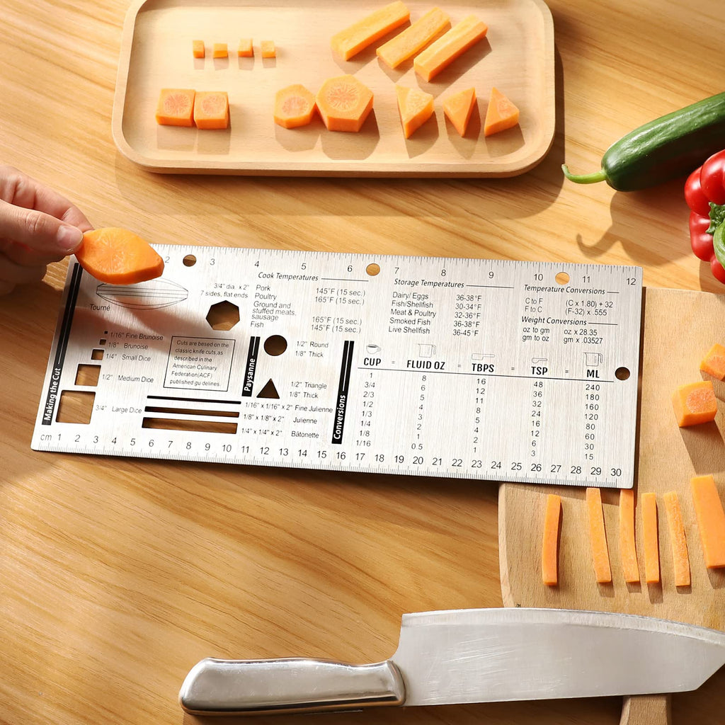 Chef's Culinary Tools Kitchen Ruler-Culinary Ruler for Kitchen Culinary Student and Amateu Chefs Kitchen Accessories (12.28X4.96)
