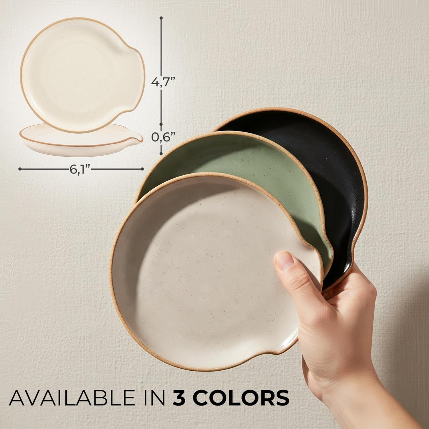 Beautiful Ceramic Spoon Rest - Perfect Kitchen Countertop Holder | Easy to Clean & Dishwasher Safe