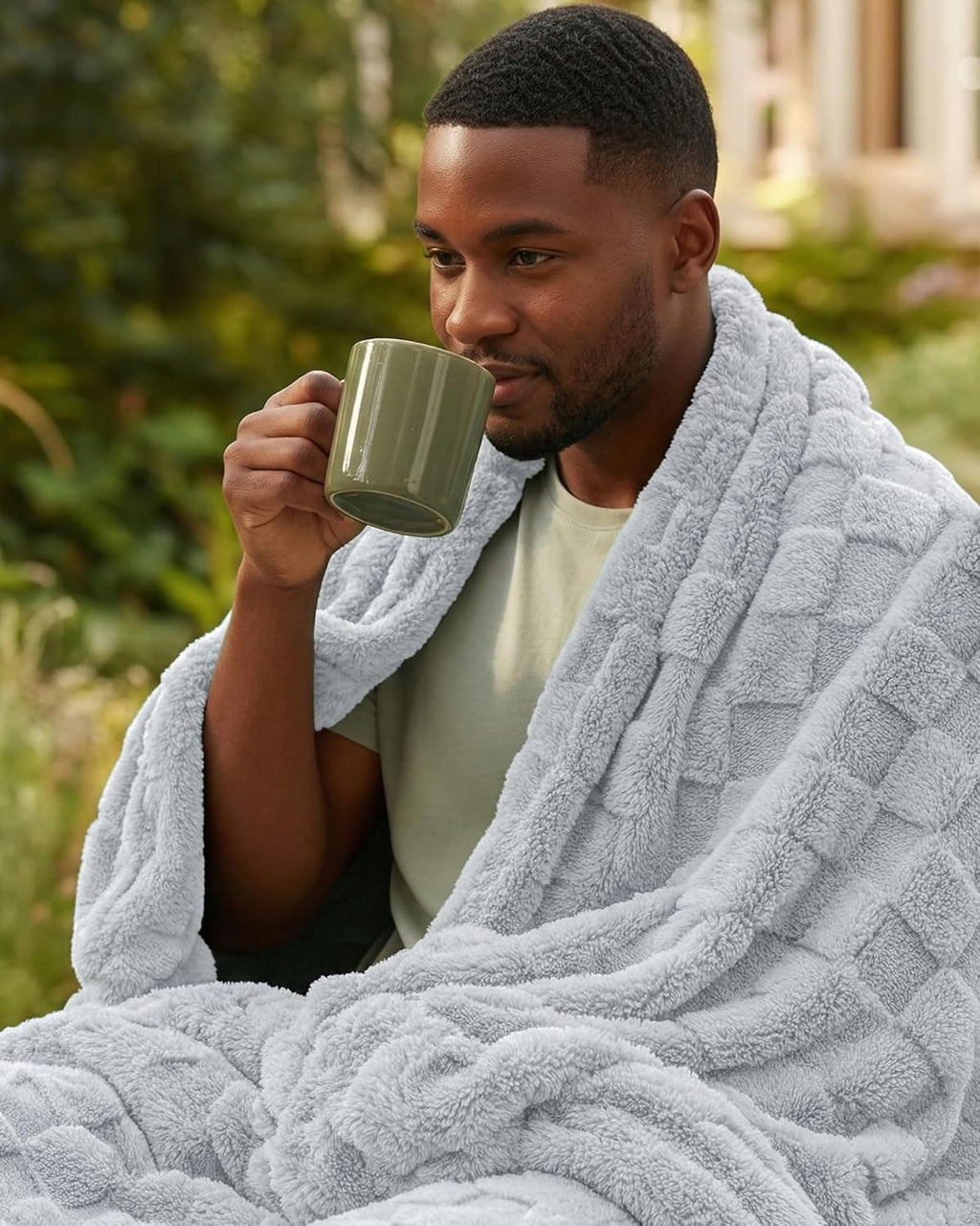 Utopia Bedding Cool Grey Checkered Fleece Throw Blanket - Soft Plush Cozy 50x60 Inches for Couch & Bed