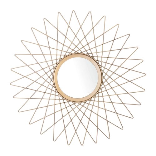 SAFAVIEH Home Bilsons Gold Sunburst Round 23-inch Decorative Accent Mirror