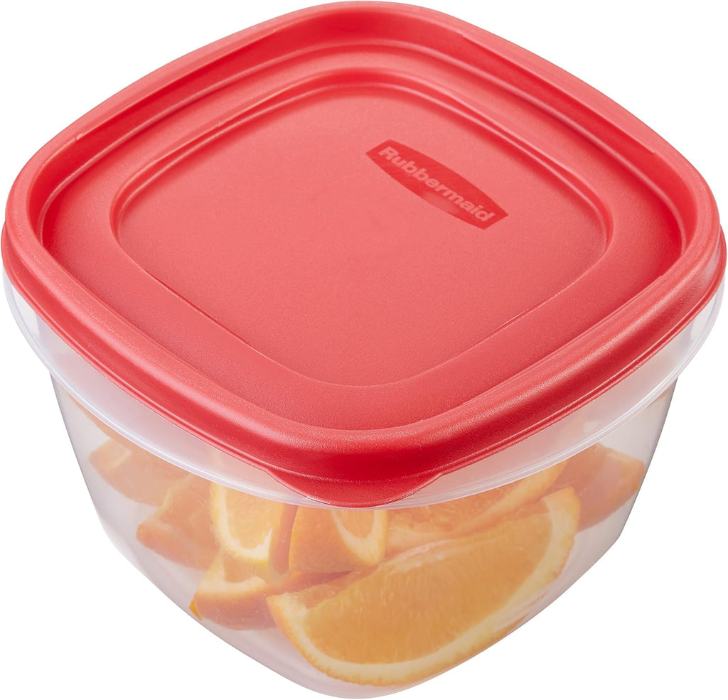 Rubbermaid Easy Find Lids | 42-Piece Food Storage Container Set in Racer Red - Organized & Convenient