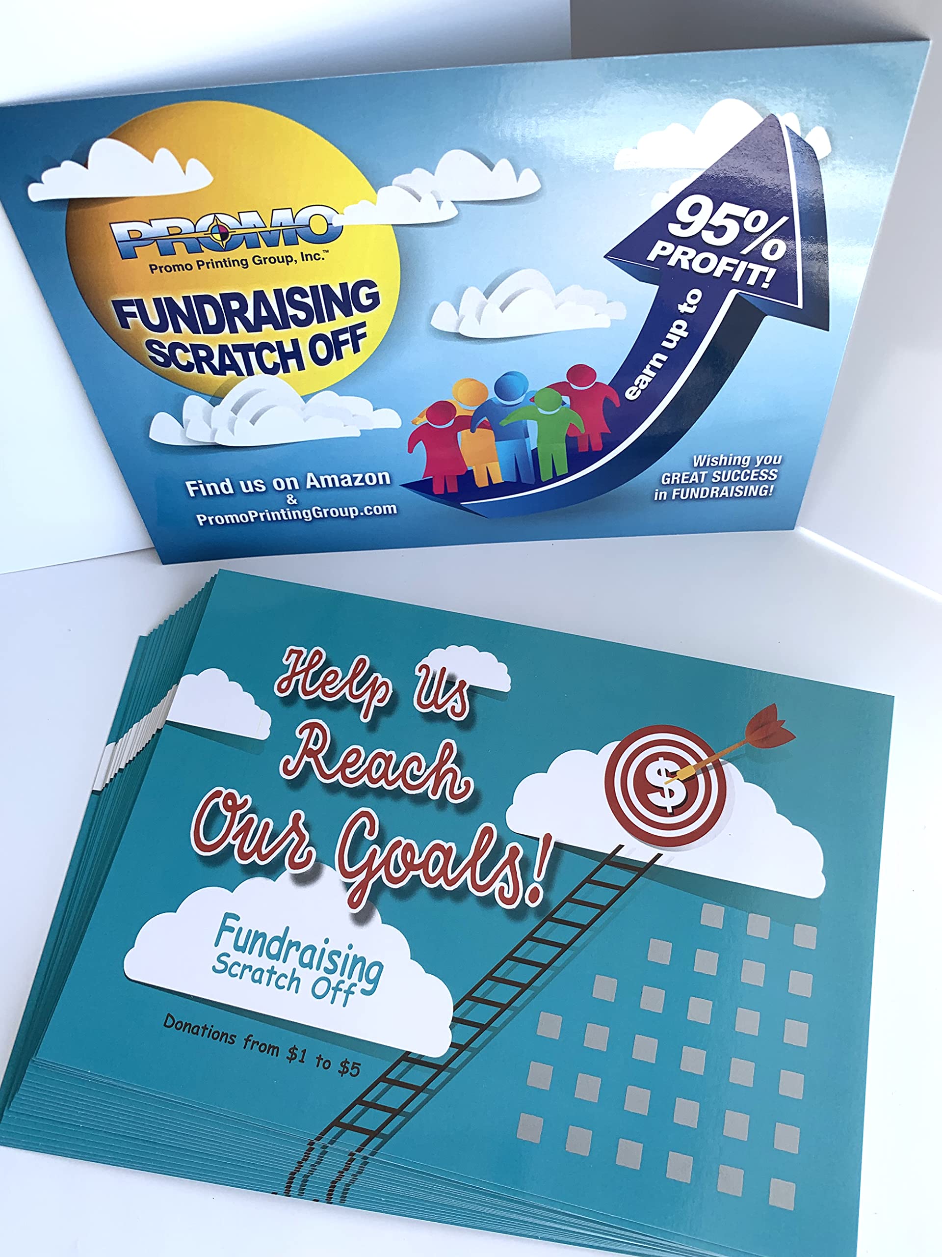 Help Us Reach Our Goals Fundraising Scratch Off Cards (20 Cards)- Raise $2,000. You Keep All The Profit!…