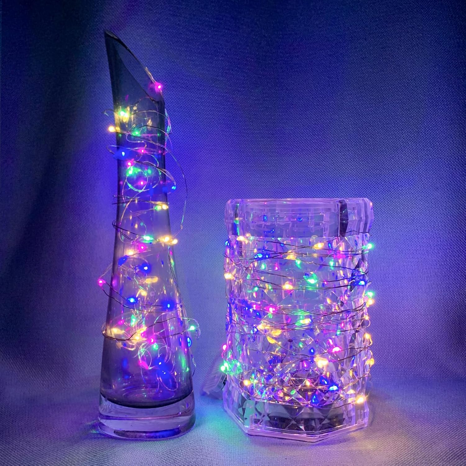 Skiennix 8 Pack Fairy Lights - 7Ft 20 LED Twinkle String Lights | Battery Operated & Waterproof for Parties, Weddings, and Decor - Rainbow Pastel