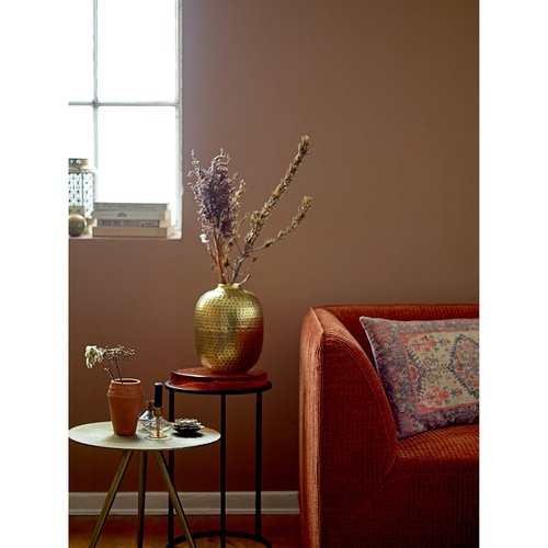 Bloomingville Multi-Color Glass & Metal, Set of 4 Taper Holder, Brass, AH1593