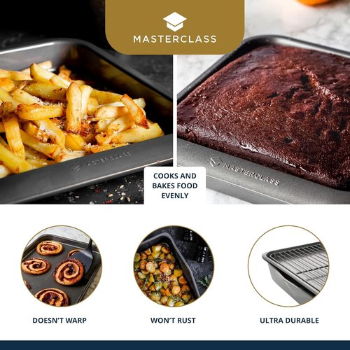 KitchenCraft | Smart Space Non-Stick Carbon Steel Bakeware Set - 7 Piece Stackable Set
