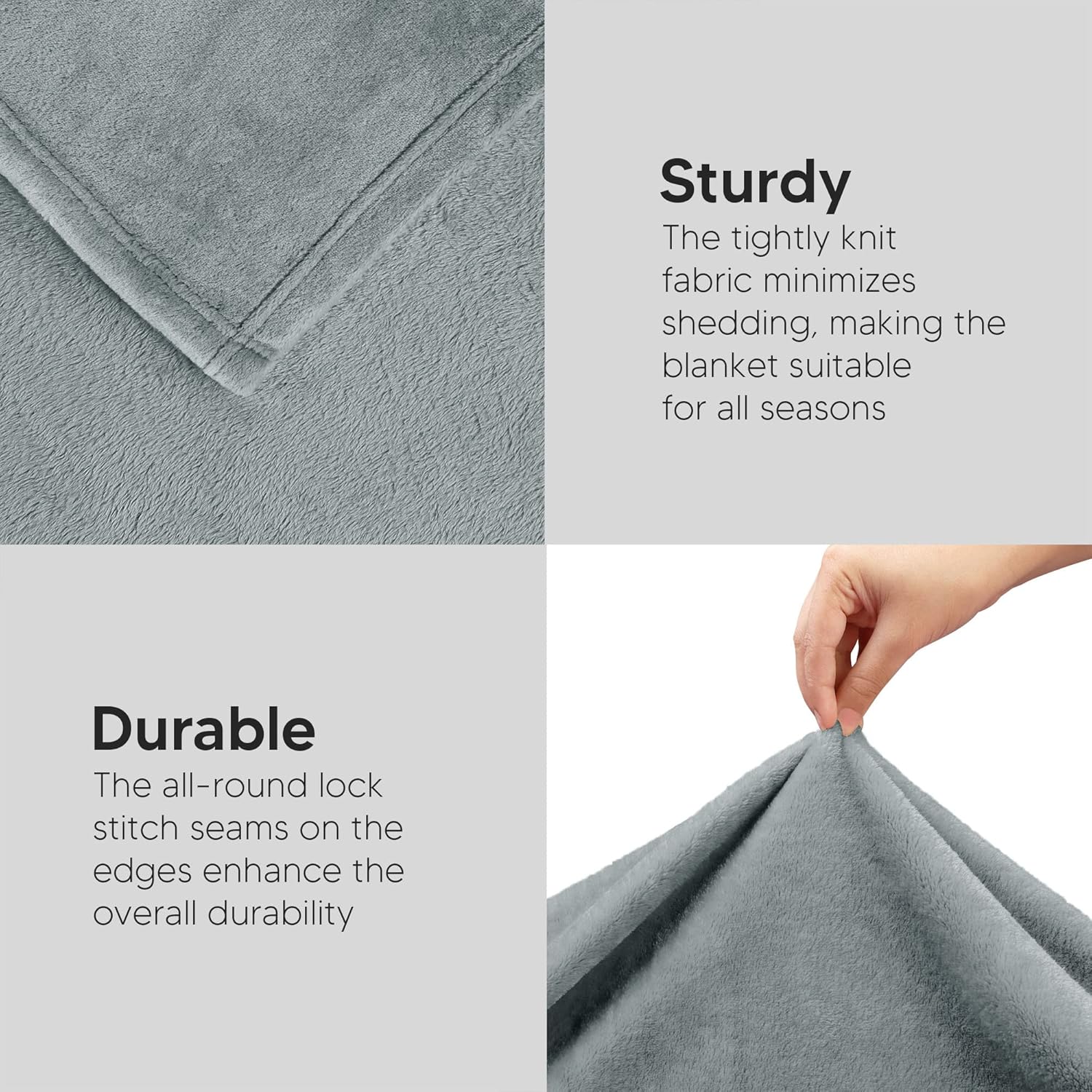 Utopia Bedding Fleece Blanket - King Size Luxury Soft Microfiber in Ash Grey (90x102 Inch)