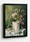 Skiennix Funny Floral Bathroom Wall Art - Moody Botanical Canvas Print | 8x10 Inch Decor