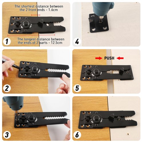 HOWDIA Black Sectional Connectors Couch Connectors with Screws Heavy-Duty Couch Connector for Sliding Sofas, Keep Your Sectional Sofa Together, Easy Installation 2 Pack