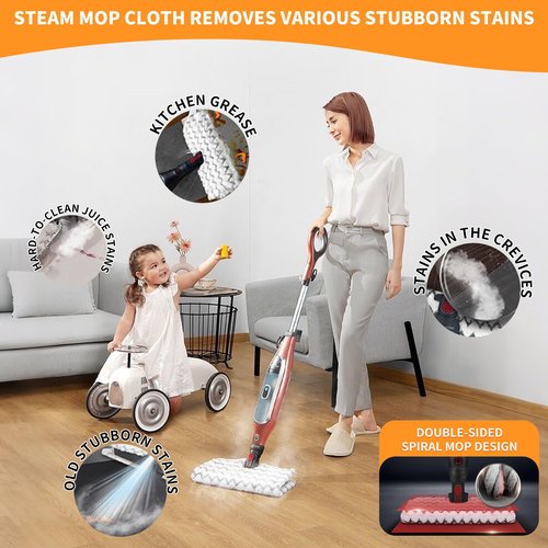 YUYUXB steam mop pad for Shark Lift-Away pro Genius steam mop Replacement Pads S3973, S3973D, S3973WM,3972 S5002Q, S6001W, S6002Contactless dust-Proof Grip Washable Replacement mop Pads（3pcs ）