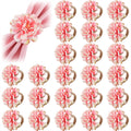 24 Pcs Flower Napkin Rings Daisy Flower Handcraft Floral Napkin Holder Rings for Wedding, Holiday Banquet, Luncheons, Birthday Party Dining Table Decor
