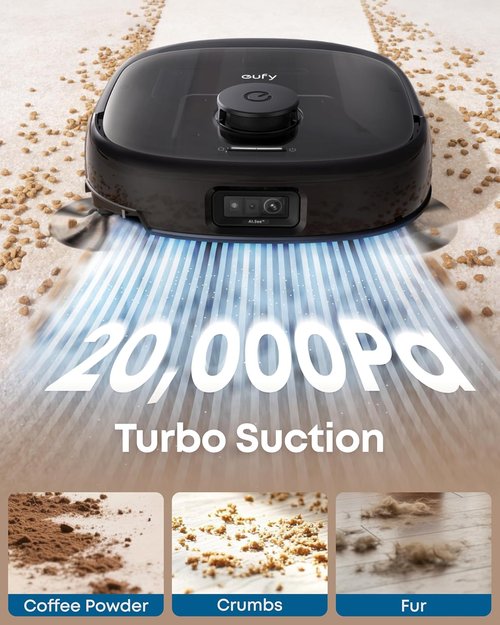 Eufy Robot Vacuum E25 - 20,000 Pa Suction & HydroJet Mop | All-in-One Edge-to-Corner Cleaning