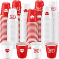 Lounsweer 100 Pcs Nurses Need Shots Too Mini Plastic Shot Glasses Nurse's Day 2 oz Small Plastic Cups Disposable Shot Cups for Nurse Birthday School Graduation Party Favors, Red, White