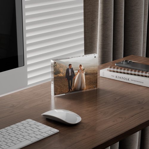 ATZYmolin 5x7 Acrylic Picture Frame 3 Pack, 20mm Thick Magnetic Double Sided Display 20% Thicker- Frameless Clear Transparent Photo Frame for Desktop/Tabletop, Self Standing with Microfiber Cloth