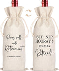 Retirement Gift Wine Bag, Best Retirement Gifts Farewell Leaving Gifts for Teacher Coworker Friend Colleagues Nurse Boss Retirees Work,Pairs Well With Retirement (Beige03)