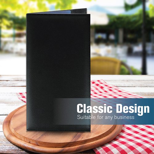 BankSupplies Leatherette Guest Check Presenters for Restaurants Set of 20 Water-Resistant Server Books with Credit Card and Side Pockets 5.5 x 10 Inches