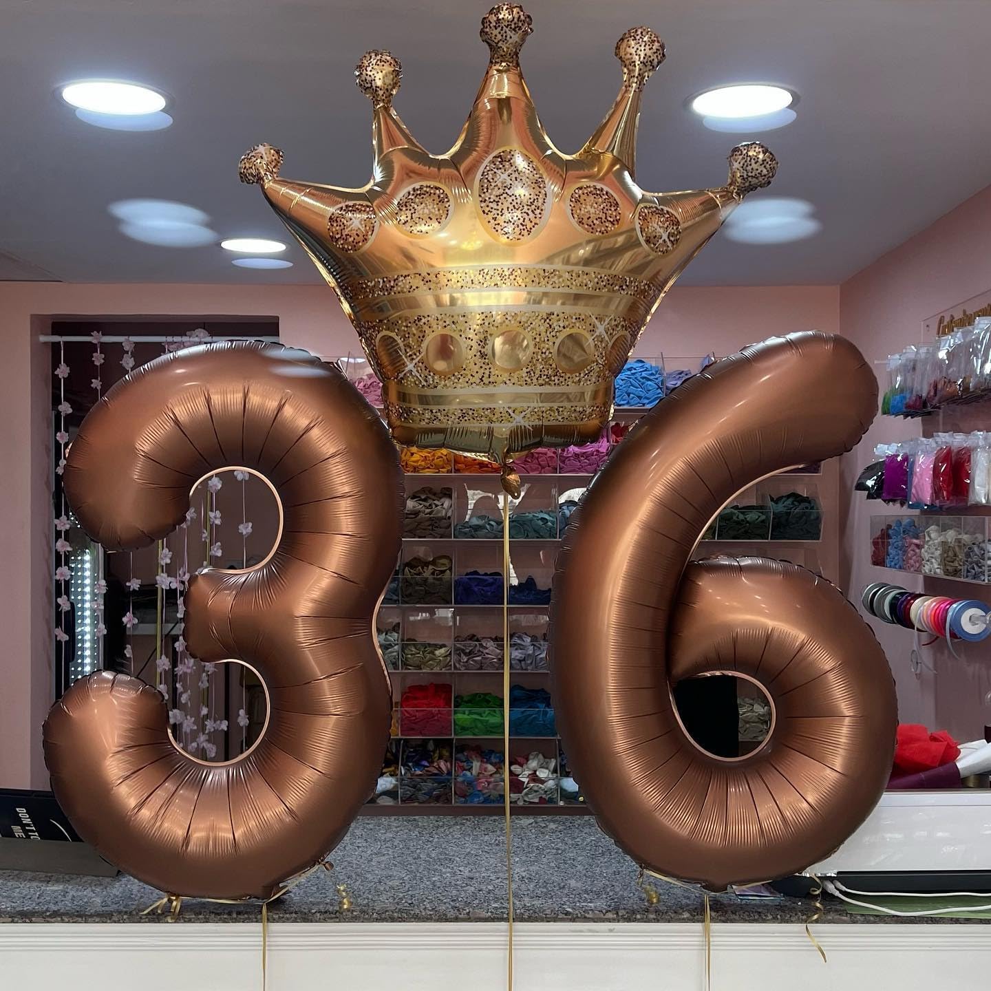 Regine Switzerland Dark Brown Number Balloon - 40 Inch Coffee Brown 0 Balloon for Birthday Party Decor