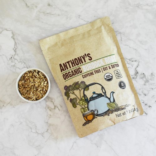 Anthony's Organic Burdock Root, 1 lb, Gluten Free, Cut & Sifted, Non GMO, Caffeine Free