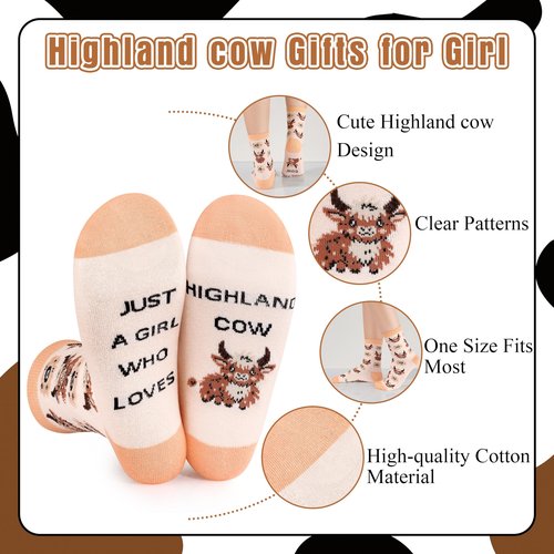 JSENGIFT Highland Cow Gifts for Women, Highland Cow Decor, Cute Birthday Christmas Gift for Cows Lovers