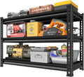 Metal Storage Garage Shelving - Heavy Duty Steel Utility Rack | 3-Tier Adjustable, 1,200 Lbs Capacity, Black, 40'' W x 16'' D x 36'' H