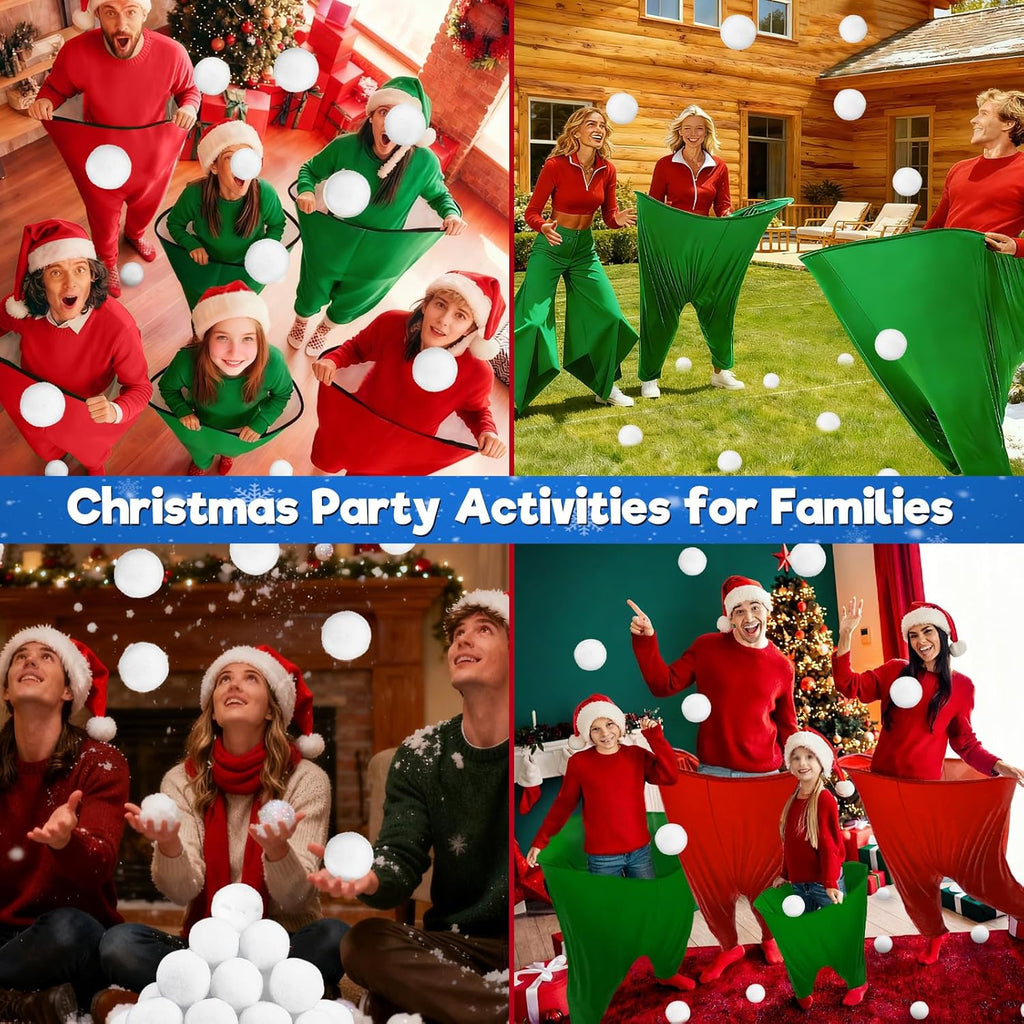 Skiennix 60 PCS Fake Snowballs - 2 Inch Indoor Decorations for Family Fun & Holiday Parties