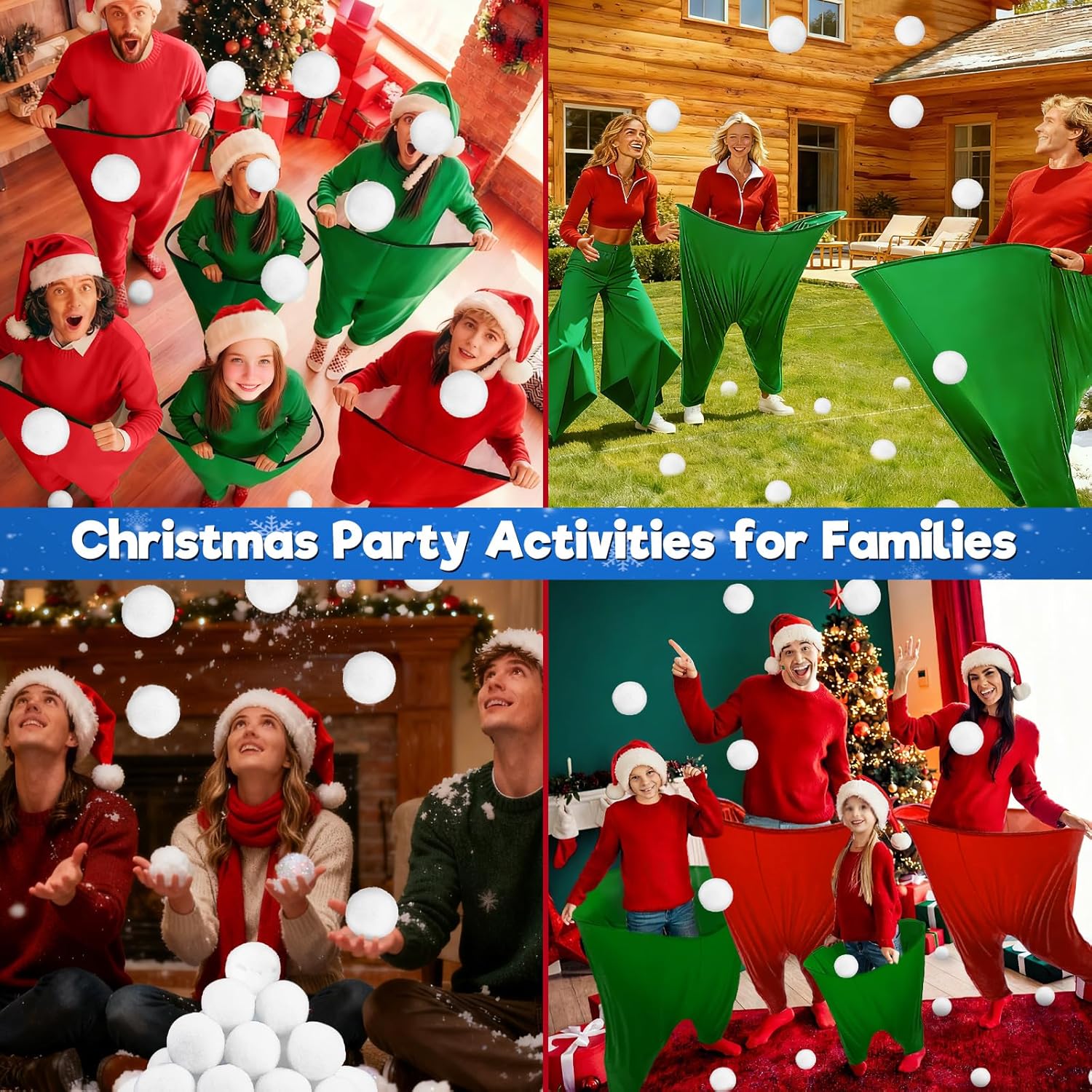 Skiennix 60 PCS Fake Snowballs - 2 Inch Indoor Decorations for Family Fun & Holiday Parties