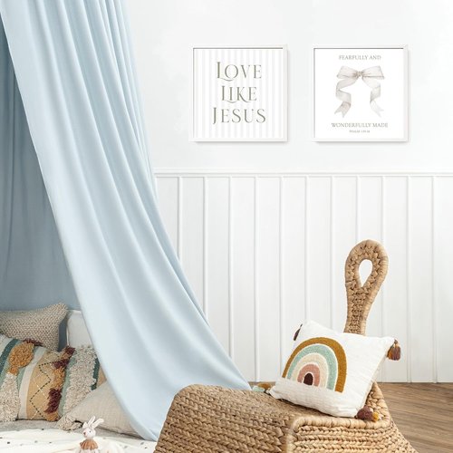 LARTSFRO Coquette Beige Bow Wall Art Decor - Inspirational Christian Posters for Teen Girls | Set of 4, 10x10 Inch (Unframed)