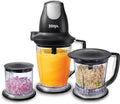 Ninja QB1004 Blender - 450-Watt Food Processor with 48oz Pitcher & 16oz Chopper Bowl | Black