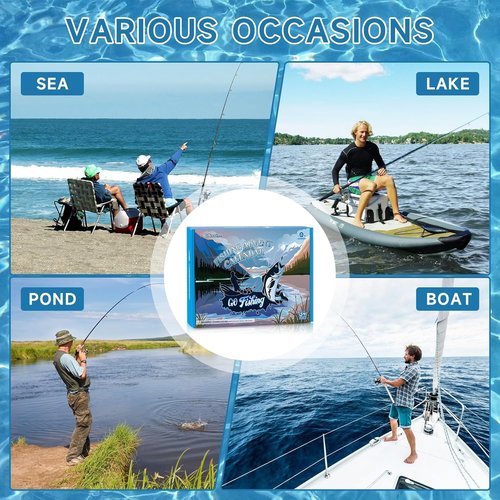 Fishing Advent Calendar - 24 Days of Christmas Surprises with Fishing Tool Kit & Tackle Lures for Men & Teens