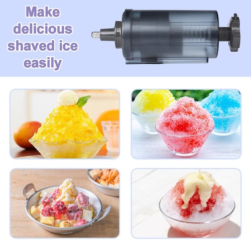 Shaved Ice Attachment for KitchenAid Stand Mixer with 16 Ice Molds, Snow Cone Maker, Ice Shaver Accessories for Stand Mixers Create Fluffy Snow-like Ice Treats at Home