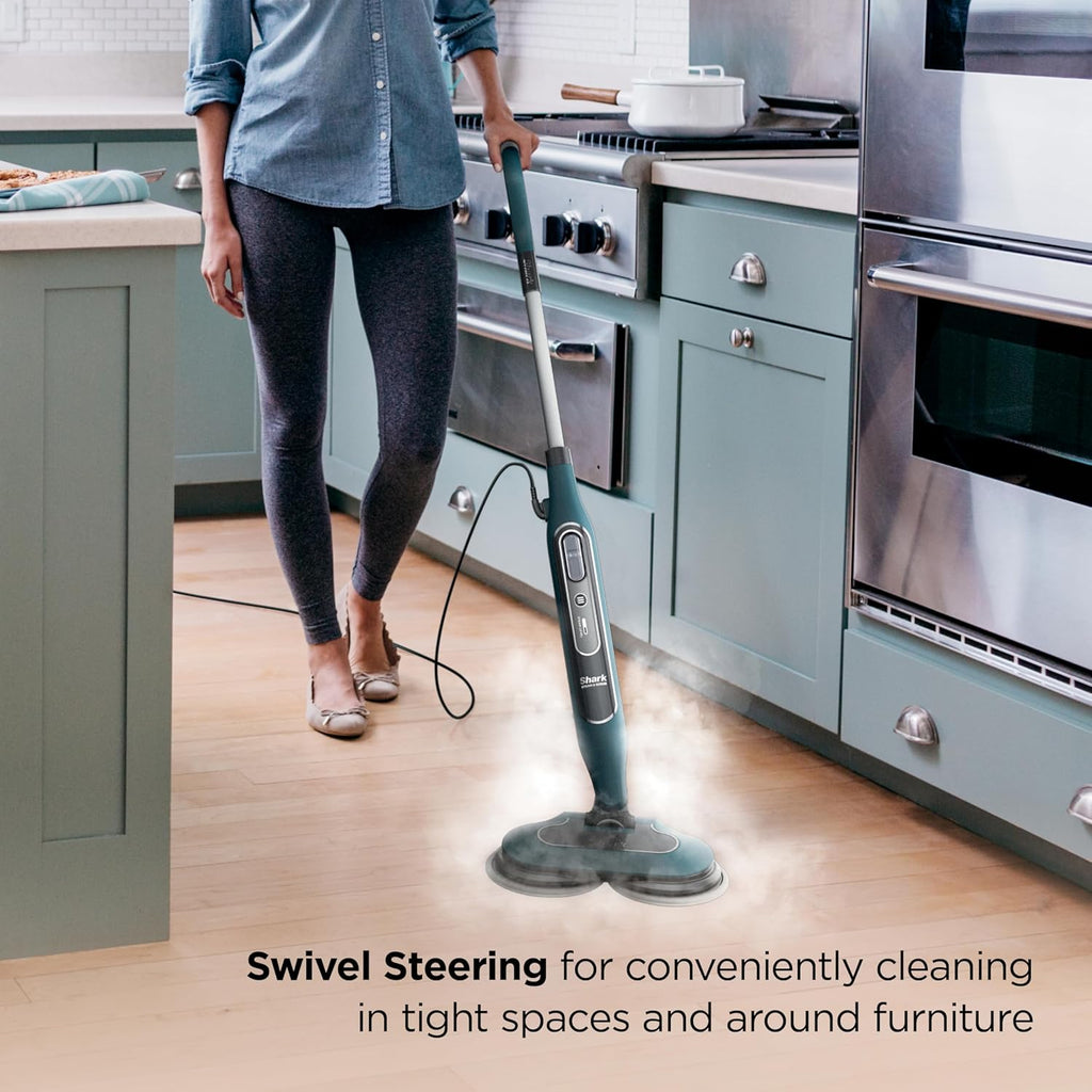 Shark Steam & Scrub Hard Floor Steam Mop - All-in-One Cleaning with 2 Steam Modes & XL Water Tank | Teal S8002BRN