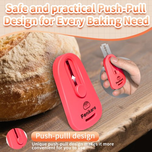 Fenikara 3PCS Premium Magnetic Bread Lame & Versatile Bread Scoring Tool - Professional Sourdough Scoring Tool and Lame Bread Tool with Razor Blade and Scoring Patterns Booklet