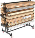 Lumber Storage Rack | Heavy-Duty 2000lbs Freestanding Pipe Rack with 7 Tiers & 4 Casters - Black, 59.84"L x 35.43"W x 65.74"H
