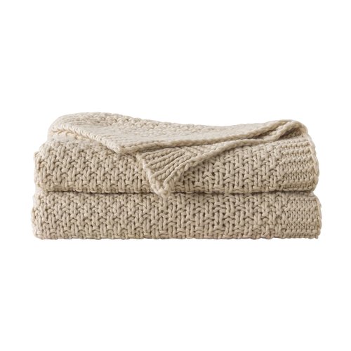 WDCOZY Chunky Cable Knit Throw Blanket Super Soft Warm Knitted Throw Blanket for Couch, Sofa, Chair, Bed Lightweight Breathable Cozy Comfortable Home Decorative Camel Tan Beige 60x80 Inches