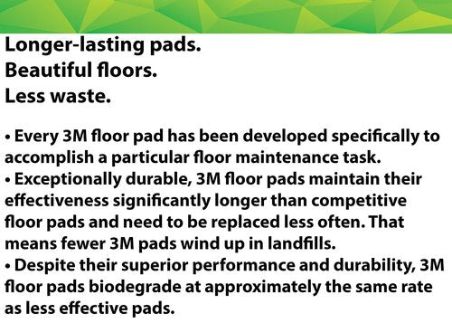 3M White Super Polish Pad 4100, 13 in, 5/Case