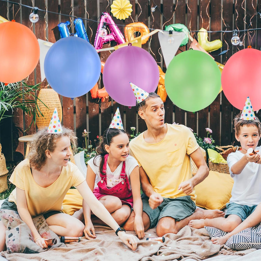 RUBFAC Punch Balloons - 36 Pcs Thickened Neon Party Favors for Kids | Exciting Outdoor Play