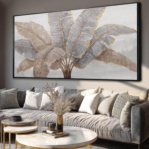 CHUDANHAO Canvas Wall Art - Contemporary Gold Textured Home Decor | 29"x58" for Living Room & Kitchen
