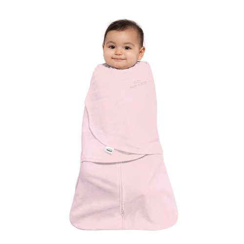 HALO Sleepsack Swaddle 100% Organic Cotton Newborn 1-Piece Gift Set with Box, TOG 1.5, 0-3 Months, Strawberry
