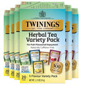 Twinings Herbal Tea Variety Pack - 20 Count (Pack of 6) | 5 Delicious Flavors, Caffeine-Free