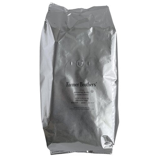 Farmer Brothers Breakfast Blend Ground Coffee – 5 lb Bag – Light Roast with Cocoa, Roasted Nut & Grain Notes – Premium Beans from Vietnam & Uganda – Replaces Item 1271, Ideal for Restaurants & Foodservice
