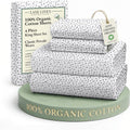 Lane Linen 100% Organic Cotton King Bed Set - Ultra Soft Percale Weave Bedding in Haze Grey
