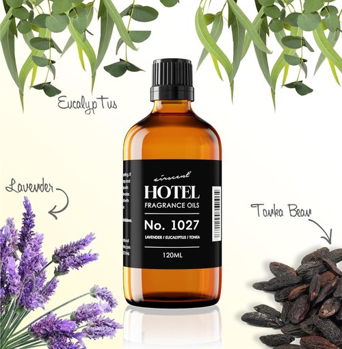 AirScent Hotel Diffuser Oil No. 1027 - Premium Zen-Inspired Fragrance Oil for Ultrasonic Diffusers | 10 mL Glass Bottle with Dropper