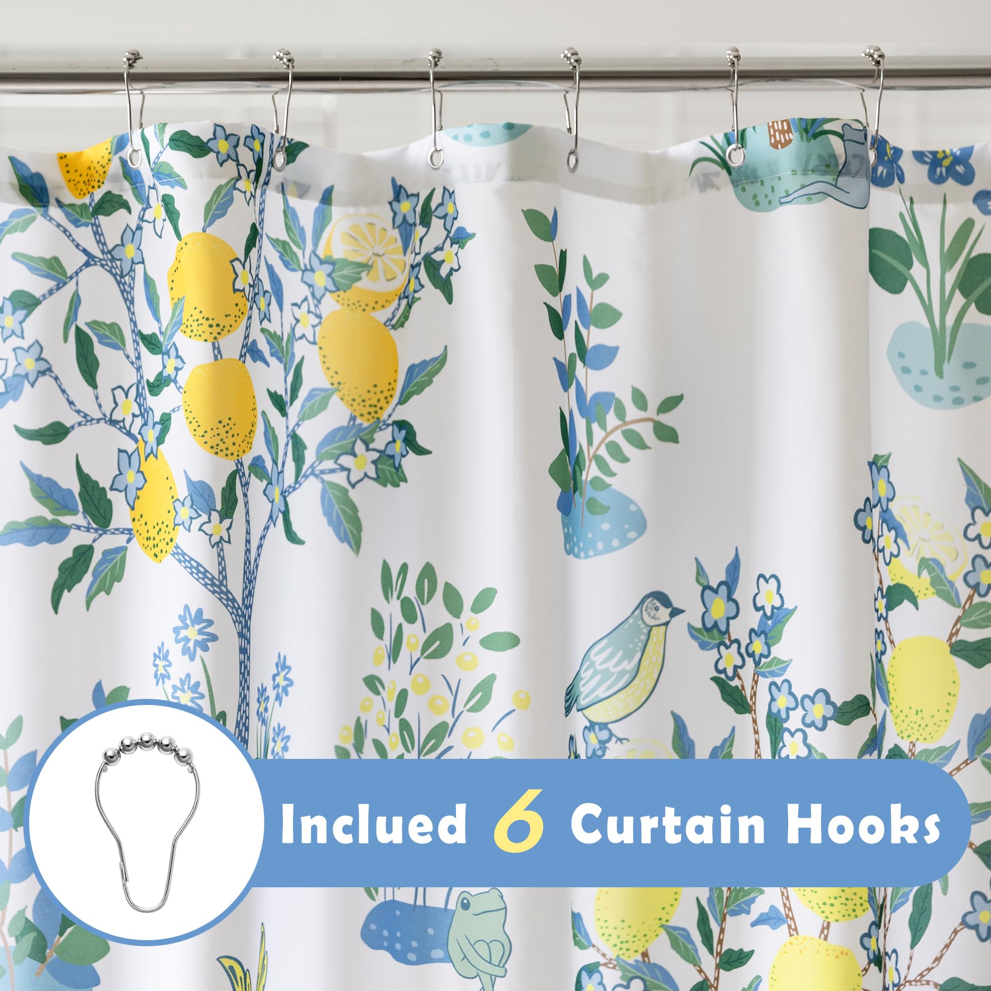 Small Stall Shower Curtain 36x72 for RV Camper Kids,Cute Fun Fruit Garden Floral Leaf Flower Decorative Fabric Half Size Narrow Shower Curtains for Walk in Stand Up Bathroom