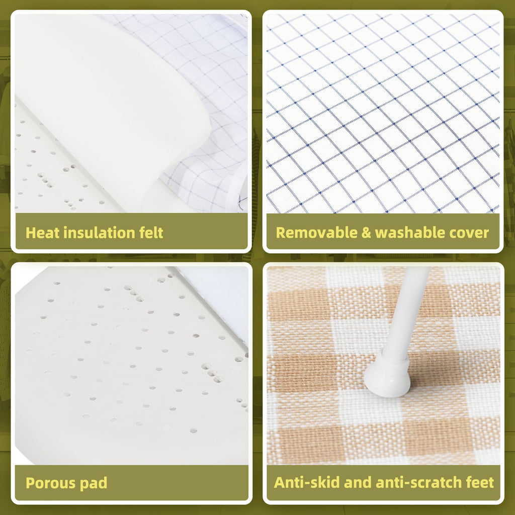 STORAGEIDEAS 24x14in Tabletop Mini Ironing Board with Foldable Legs, Portable Iron Board with Extra Wide Countertop, Small Ironing Board for Sewing, Crafting, Dorm, Small Spaces, RV, Travel -Grid