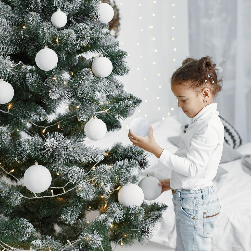 Skiennix 20 Pack Snow Toy Balls - Soft Plush Indoor Snow Fight Balls for Kids | Winter Fun & Christmas Decor