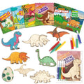 BainGesk Valentines Day Cards for Kids School, 30 Pack Dinosaur Wooden Kits, Valentines Cards for Classroom Exchange, Valentine's Day Party Favor for Boys & Girls