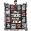 AIYUBOFUN Truck Driver/Trucker Gifts for Men Blanket 60" x 50", Truck Driver/Trucker Gifts, Gifts for Truck Drivers Men, Trucke Driver Appreciation Gifts
