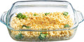 Simax Glass Casserole Baking Dish: Clear Glass Round Casserole Dish with Lid and Handles,Covered Bowl for Cooking, Baking, Serving, Dishwasher, and Oven Safe Cookware – 3 Quart Dish + 2.2 Quart Lid