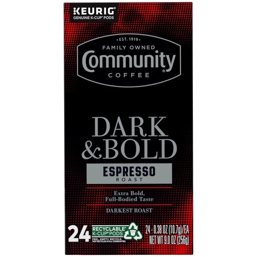 Community Coffee Dark & Bold Espresso Roast Pods - 96 Count for Keurig 2.0 | Rich Flavor & Convenience
