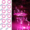 WATERGLIDE 12 Pack Mini Fairy Lights - 7 Ft Waterproof LED String Lights for Valentine's Decor | Pink