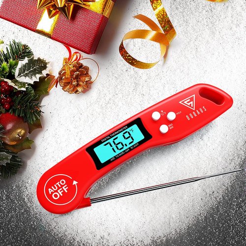 DOQAUS Instant Read Digital Meat Thermometer - Backlit & Auto-Rotating Display, 4.6” Probe for Perfect BBQ & Cooking